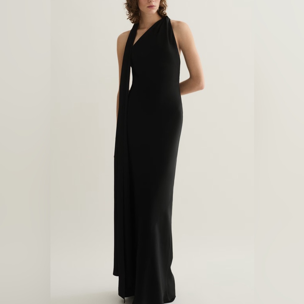Mango Black Asymmetrical Dress